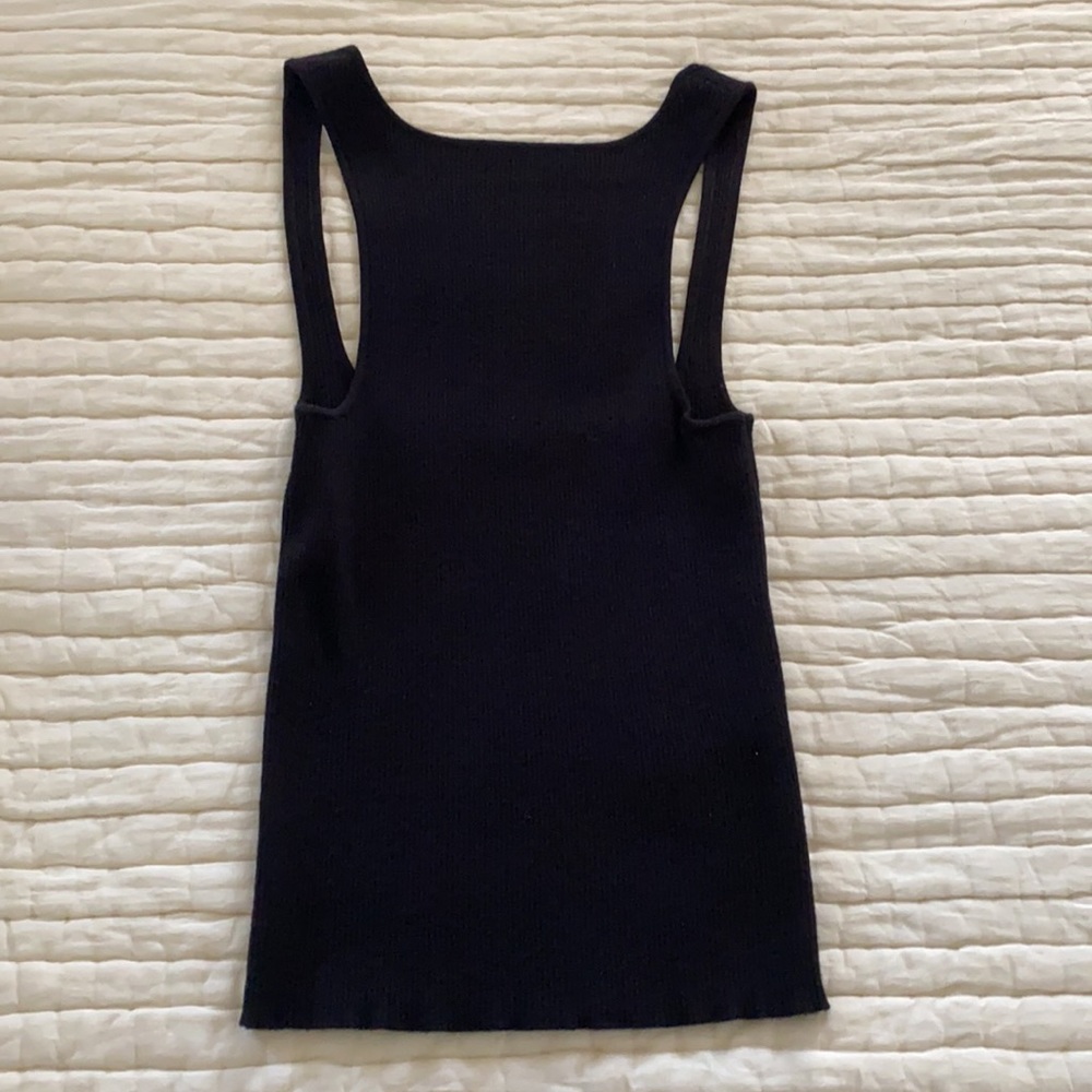 Free People Ribbed black tank top size XS